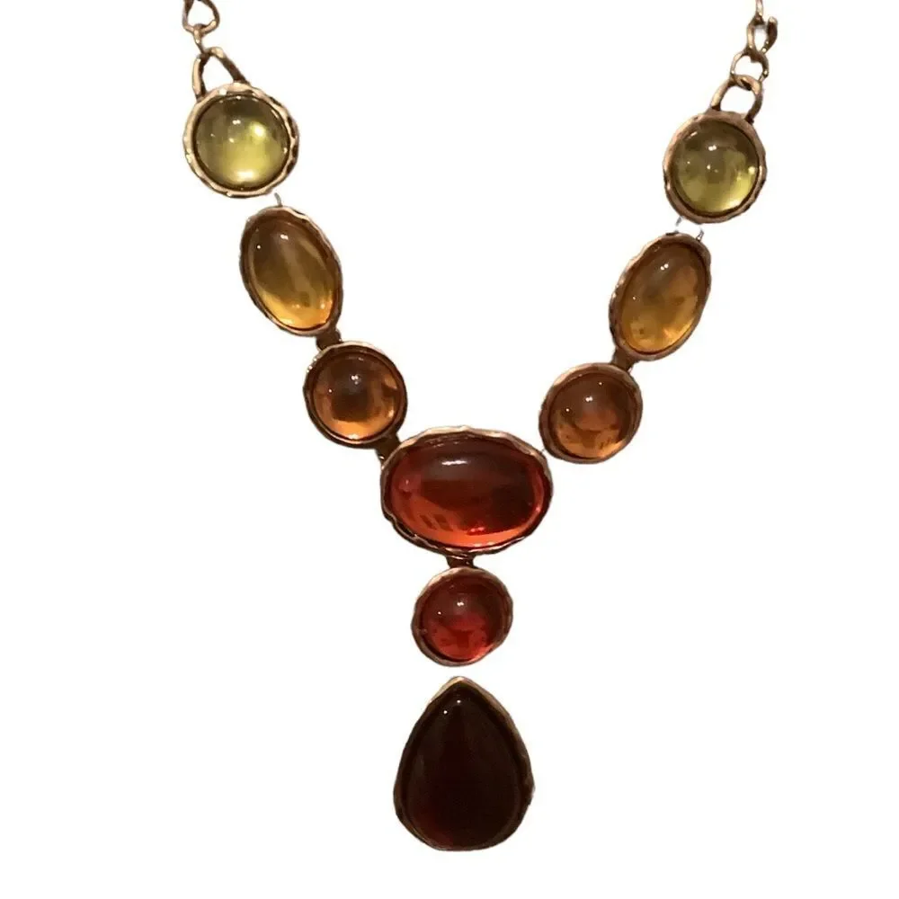 Chico’s multi-color stone necklace NWOT